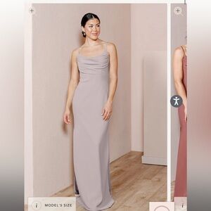 Skye Crepe Dress in Taupe (previously almond)